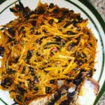 Abacha with Akidi (Black Beans)