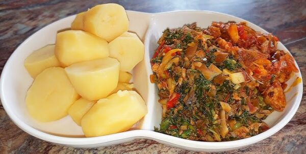 Grilled Fish & Potato with Vegetable Sauce